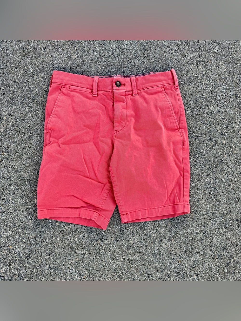 Express Men's Slim Red Chino Shorts